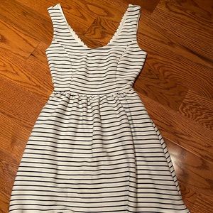Navy and white Stripe Dress